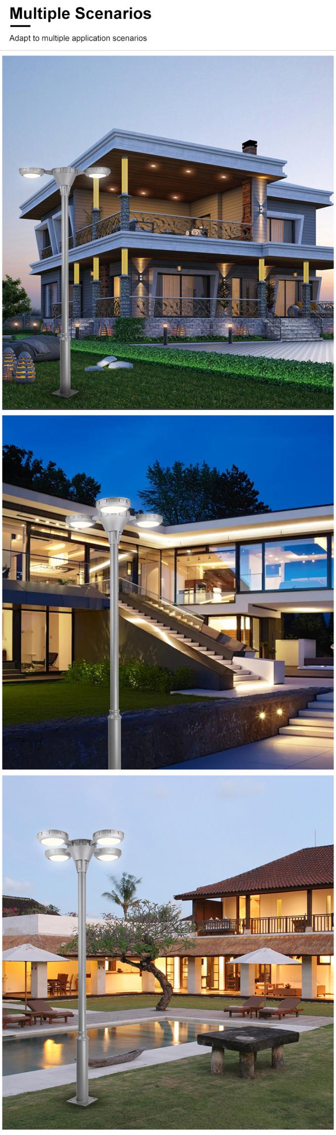 L'aluminium blanc chaud imperméable extérieur de l'éclairage IP65 d'intense luminosité a mené la lampe solaire de jardin